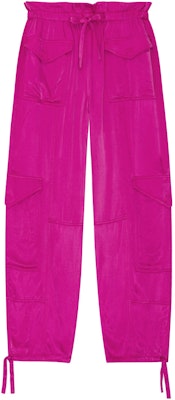 (W) 가니 핑크 솔리드 드로스트링 조거 팬츠 여성용 F8768-462 Order (W) 가니 핑크 솔리드 드로스트링 조거 팬츠 여성용 F8768-462