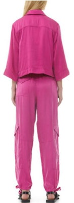 (W) 가니 핑크 솔리드 드로스트링 조거 팬츠 여성용 F8768-462 Shop (W) 가니 핑크 솔리드 드로스트링 조거 팬츠 여성용 F8768-462