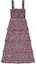 Buy (Women) GANNI Pleated Georgette Flounce Smock Midi Dress Red Floral Sundress. F9193472
