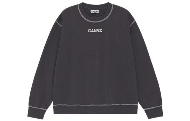 Order (Women) GANNI Relaxed Fit Logo Print Sweatshirt Phantom Blue T3372-252