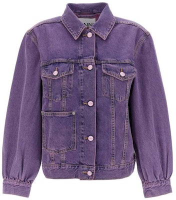 (W) 가니 솔리드 컬러 버튼업 칼라 긴소매 재킷 여성 퍼플. J1272892 Order (W) 가니 솔리드 컬러 버튼업 칼라 긴소매 재킷 여성 퍼플. J1272892