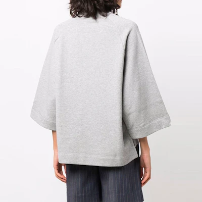 (W) GANNI SS21 灰色笑臉標誌印花 3/4袖圓領衛衣 T2793-921 Shop (W) GANNI SS21 灰色笑臉標誌印花 3/4袖圓領衛衣 T2793-921