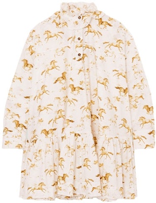 (W) GANNI SS21 復古馬術印花立領長袖迷你連身裙 女裝 F5457-6096 Buy (W) GANNI SS21 復古馬術印花立領長袖迷你連身裙 女裝 F5457-6096