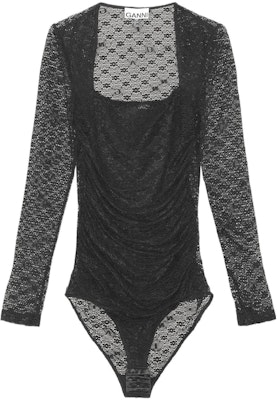 (W) 가니 SS22 블랙 스퀘어넥 레이스 긴팔 바디수트 T3118-099 Lookbook (W) 가니 SS22 블랙 스퀘어넥 레이스 긴팔 바디수트 T3118-099