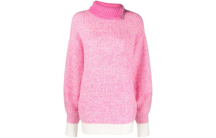 Order (W) 가니 SS22 핑크 울 터틀넥 오버사이즈 스웨터 K1614-530