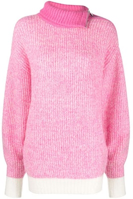 (W) 가니 SS22 핑크 울 터틀넥 오버사이즈 스웨터 K1614-530 Order (W) 가니 SS22 핑크 울 터틀넥 오버사이즈 스웨터 K1614-530