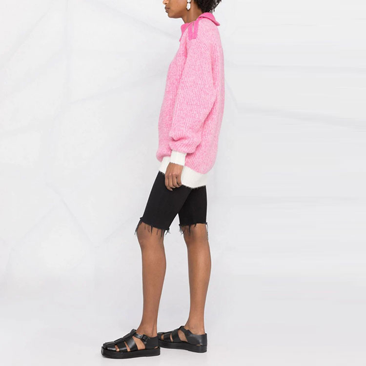 Purchase (W) 가니 SS22 핑크 울 터틀넥 오버사이즈 스웨터 K1614-530