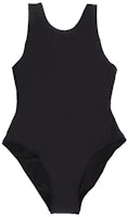 (Women) GANNI SS22 Solid Black Wide Strap Swimsuit One-Piece. A4050-099 (Women) GANNI SS22 Solid Black Wide Strap Swimsuit One-Piece. A4050-099