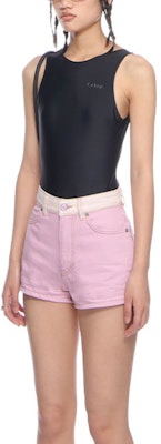 (W) 가니 SS22 솔리드 블랙 와이드 스트랩 원피스 수영복. A4050-099 Details for (W) 가니 SS22 솔리드 블랙 와이드 스트랩 원피스 수영복. A4050-099