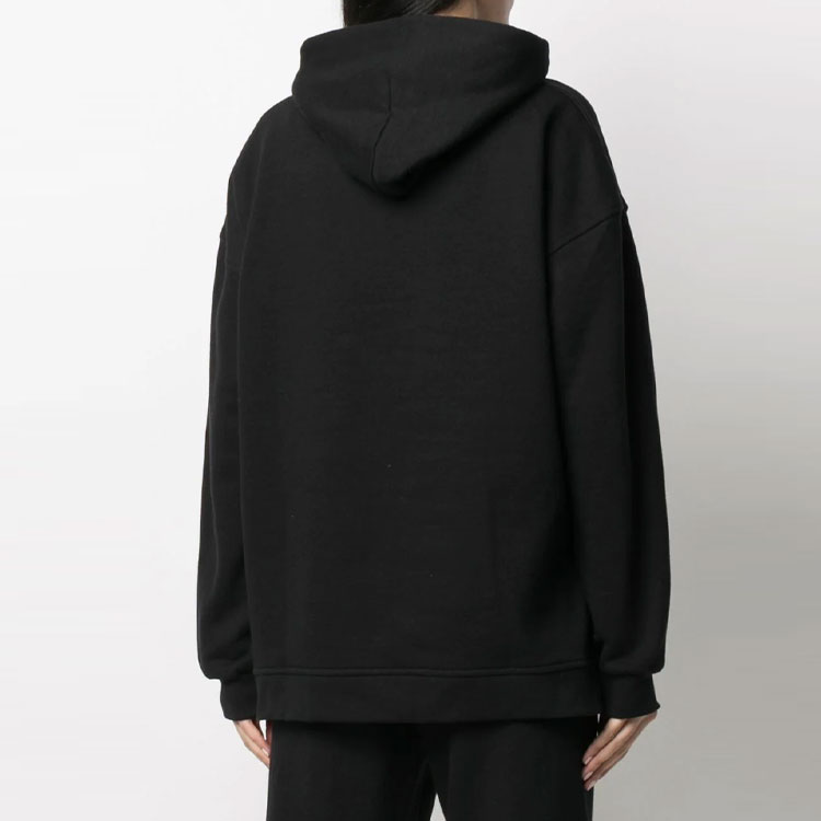 Shop (W) GANNI SS22 黑色連帽衫，附logo刺繡與抽繩設計 T2923-099