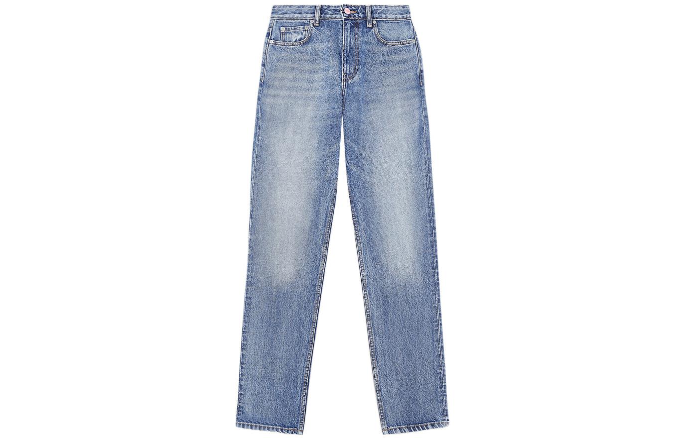 Order (W) GANNI SS22 高腰修身直筒牛仔裤 蓝色复古设计 F6622567