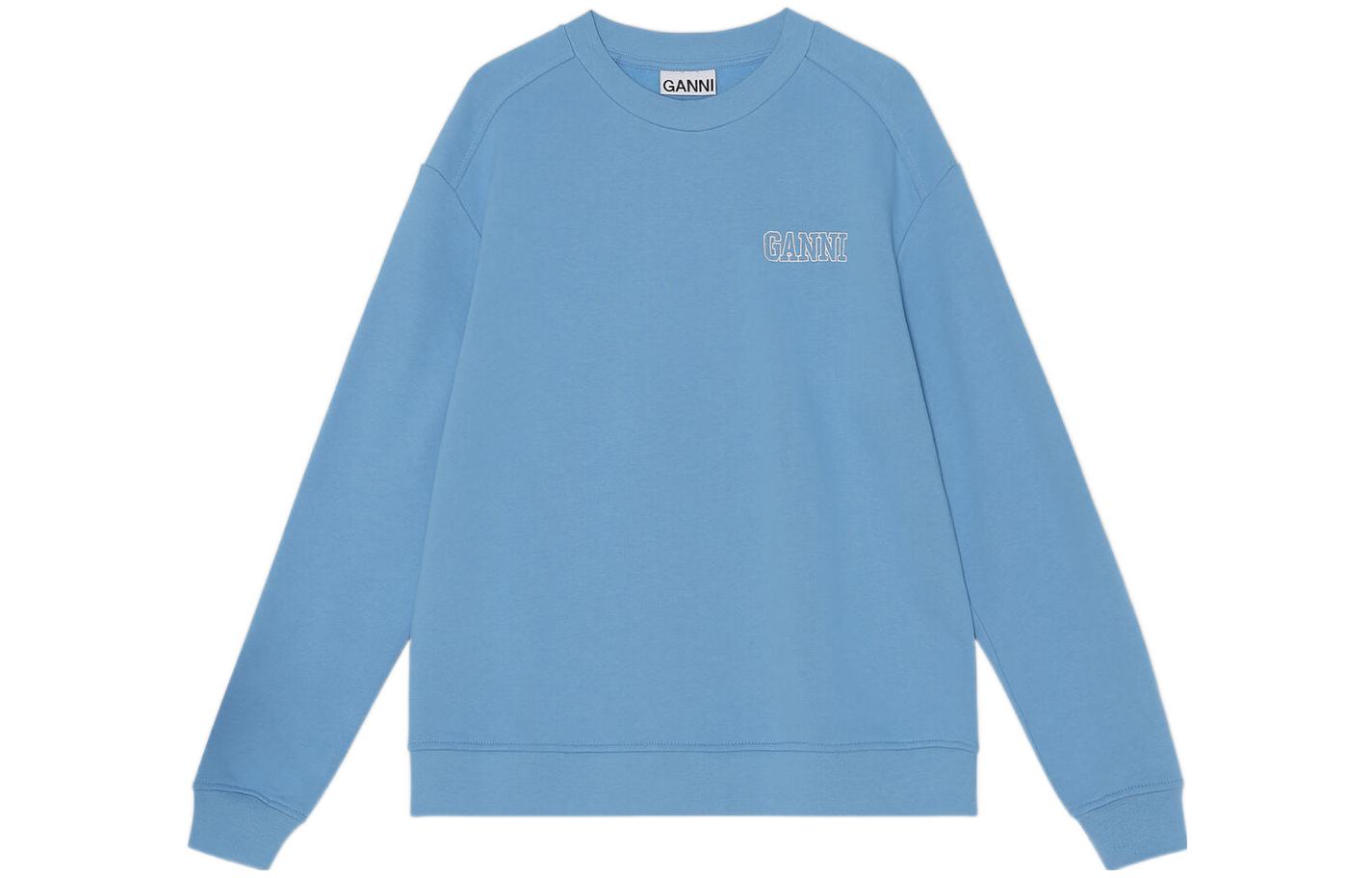 (Women) GANNI SS22 Oversized Crewneck Sweatshirt Women’s Blue T3170