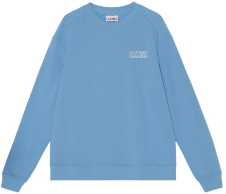 (Women) GANNI SS22 Oversized Crewneck Sweatshirt Women’s Blue T3170 Buy (Women) GANNI SS22 Oversized Crewneck Sweatshirt Women’s Blue T3170
