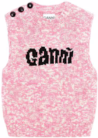 Order (W) GANNI SS22 粉色無袖背心帶字母logo印花 時尚 K1649-506