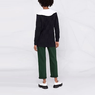 (W) 가니 SS22 스마일리 칼라 가디건 스웨터 블랙 K1718-683 Shop (W) 가니 SS22 스마일리 칼라 가디건 스웨터 블랙 K1718-683