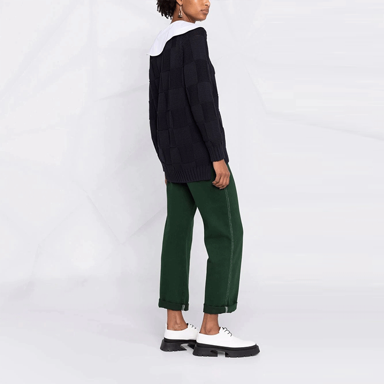 Purchase (W) 가니 SS22 스마일리 칼라 가디건 스웨터 블랙 K1718-683