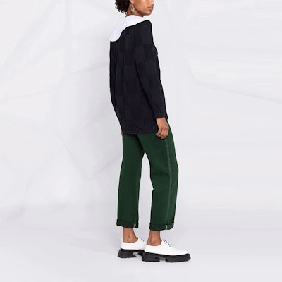 (W) 가니 SS22 스마일리 칼라 가디건 스웨터 블랙 K1718-683 Purchase (W) 가니 SS22 스마일리 칼라 가디건 스웨터 블랙 K1718-683