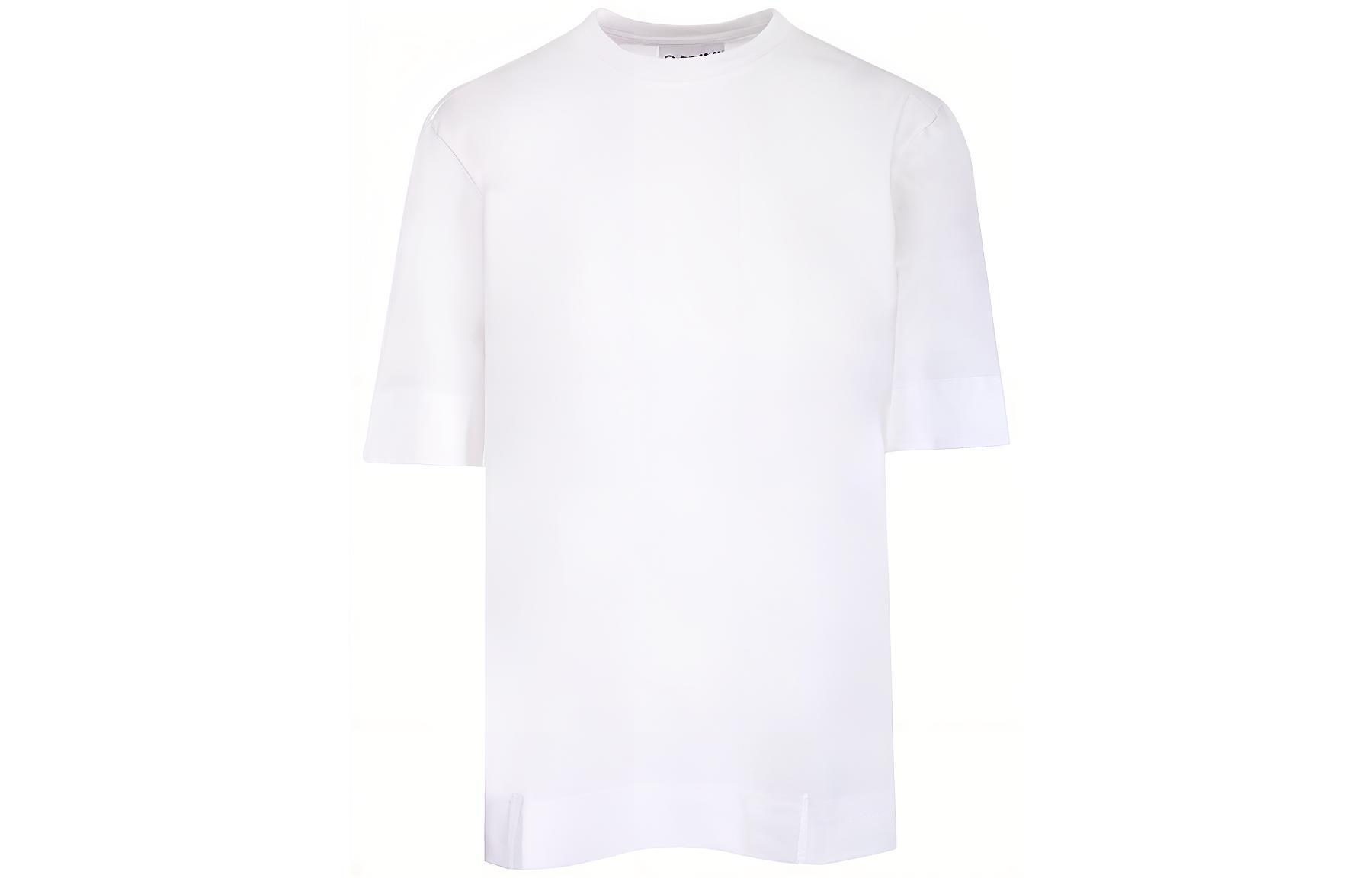 (Women) GANNI SS22 White Logo Print Pullover T-Shirt T3173-001