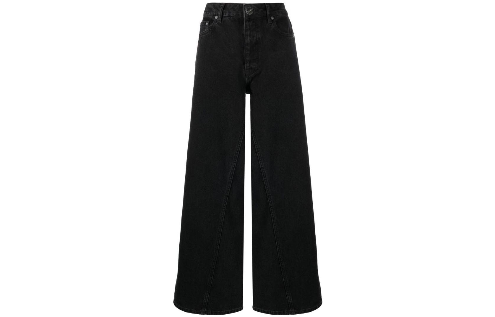 Order (W) 가니 SS23 블랙 루즈핏 와이드 레그 팬츠 J1196-006