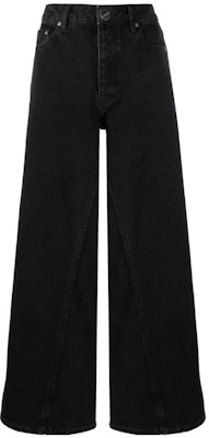 (W) 가니 SS23 블랙 루즈핏 와이드 레그 팬츠 J1196-006 Order (W) 가니 SS23 블랙 루즈핏 와이드 레그 팬츠 J1196-006