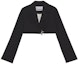 Buy (W) 가니 SS23 실버 버튼 블랙 크롭 블레이저 F7730-099
