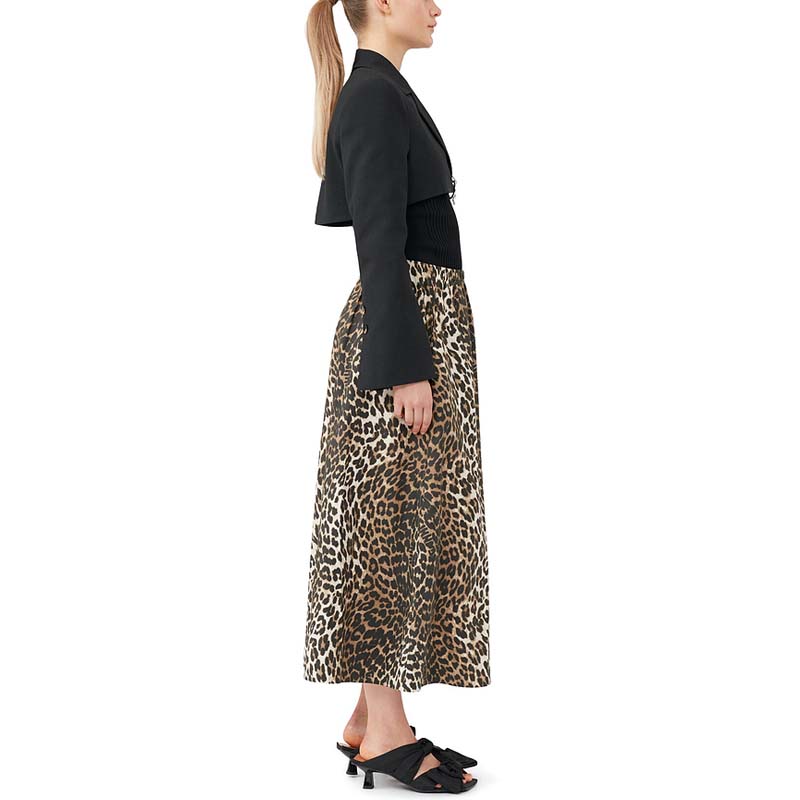 Shop (W) 가니 SS23 실버 버튼 블랙 크롭 블레이저 F7730-099