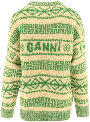 (W) 가니 SS23 빈티지 프린트 울 니트 풀오버 스웨터 그린 K1834-135 Lookbook (W) 가니 SS23 빈티지 프린트 울 니트 풀오버 스웨터 그린 K1834-135