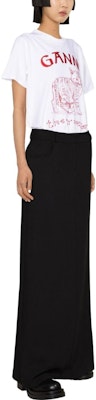 (W) 가니 SS23 화이트 애니멀 프린트 로고 그래픽 티셔츠 T3544-151 Details for (W) 가니 SS23 화이트 애니멀 프린트 로고 그래픽 티셔츠 T3544-151