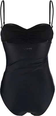 (W) 가니 SS23 솔리드 루치드 스트라피 원피스 수영복 여성 블랙 A4049-099 Lookbook (W) 가니 SS23 솔리드 루치드 스트라피 원피스 수영복 여성 블랙 A4049-099