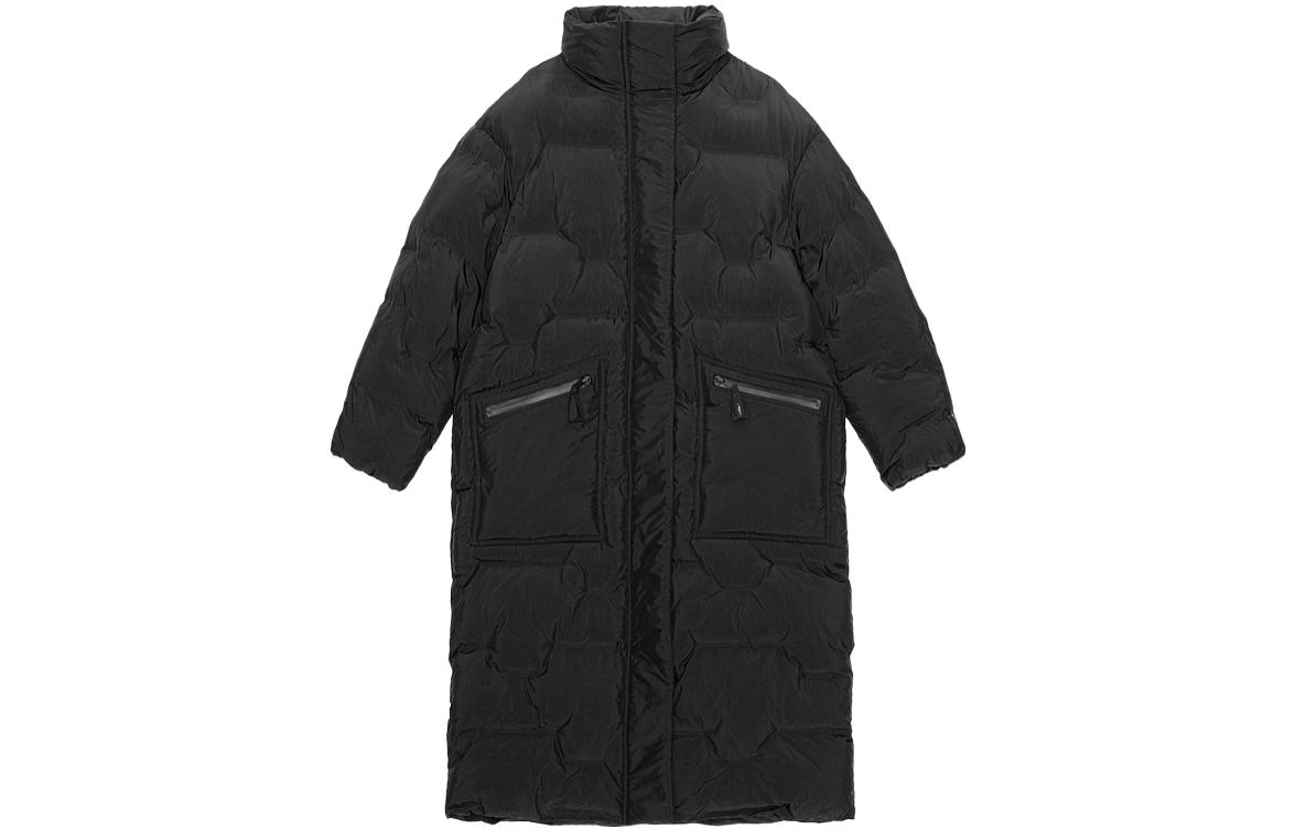 Order (W) 가니 SS24 블랙 후드 롱 패딩 코트 트렌치 자켓. F8544099