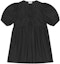 Order (W) GAANNI SS24 Hitam Gaun Longgar Lengan Puff Berlipat. F9005099
