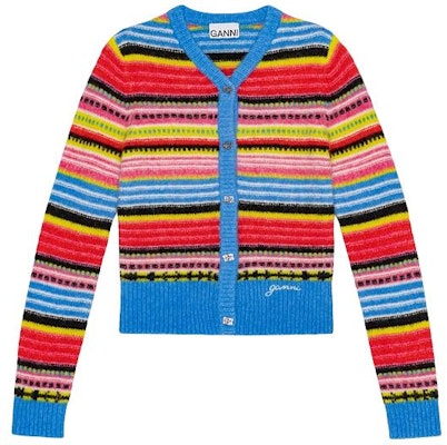 (W) 가니 SS24 컬러블록 브이넥 슬림 니트 가디건 스웨터 멀티컬러 K2145999 Buy (W) 가니 SS24 컬러블록 브이넥 슬림 니트 가디건 스웨터 멀티컬러 K2145999