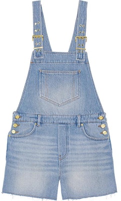 (W) 가니 SS24 디스트레스드 데님 워시드 다이 루즈핏 오버롤 쇼츠. J1476091 Order (W) 가니 SS24 디스트레스드 데님 워시드 다이 루즈핏 오버롤 쇼츠. J1476091