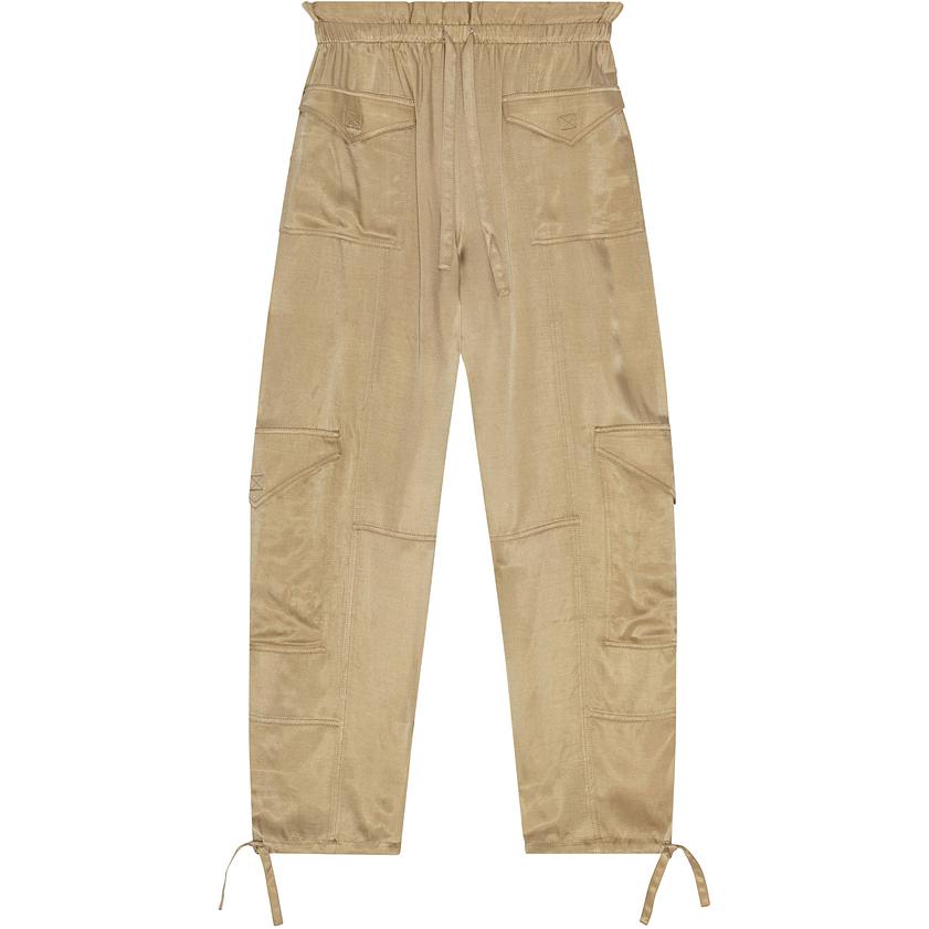 Order (W) GANNI SS24 弹力高腰直筒裤 沙漠黄配色。 F9381883