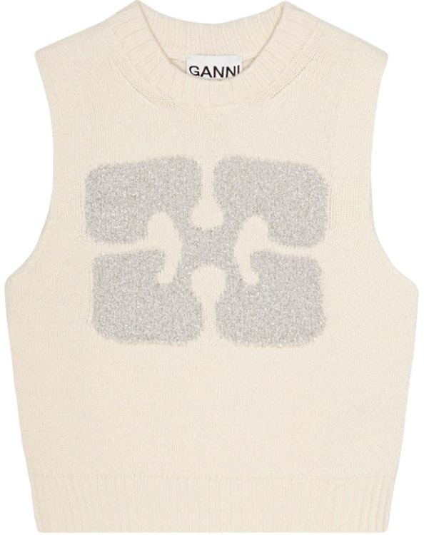 women-ganni-ss-24-logo-crewneck-knit-vest-white-egret-k2252135