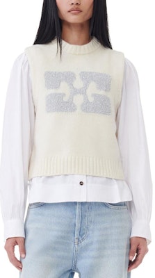 (W) GANNI SS24 Logo 圓領針織背心 白色百 Egret K2252135 Lookbook (W) GANNI SS24 Logo 圓領針織背心 白色百 Egret K2252135