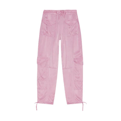 (Women) GANNI SS24 Relaxed Fit Utility Cargo Pants in Bleached Lavender. F9682038