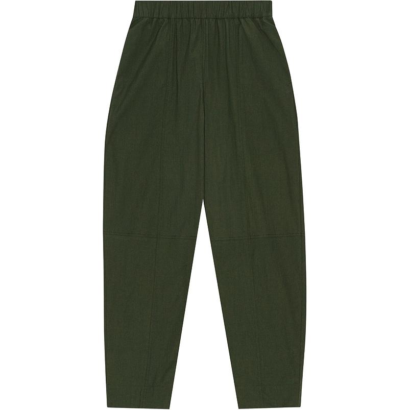 Order (W) GANNI SS24 海藻绿宽松中腰阔腿休闲裤 F9375851