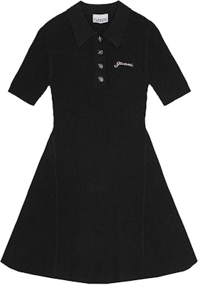 (W) 가니 SS24 슬림핏 로고 프린트 반팔 원피스 블랙 K2288099 Buy (W) 가니 SS24 슬림핏 로고 프린트 반팔 원피스 블랙 K2288099