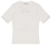 Buy (W) 가니 SS24 슬림핏 라인스톤 로고 코튼 티셔츠 화이트 에그렛. T4010135