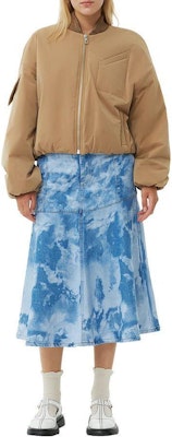 (W) 가니 SS24 지퍼 업 오버사이즈 재킷 타이거 아이 브라운 긴팔 F8890177 Lookbook (W) 가니 SS24 지퍼 업 오버사이즈 재킷 타이거 아이 브라운 긴팔 F8890177