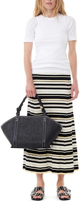 (W) GANNI SS24 拼色條紋羅紋長裙 女裝 多色 休閒裝 K2311999 Lookbook (W) GANNI SS24 拼色條紋羅紋長裙 女裝 多色 休閒裝 K2311999