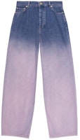 (Women) GANNI SS24 Gradient Wide-Leg Mid-Rise Loose Jeans Women Purple. J1428005 (Women) GANNI SS24 Gradient Wide-Leg Mid-Rise Loose Jeans Women Purple. J1428005