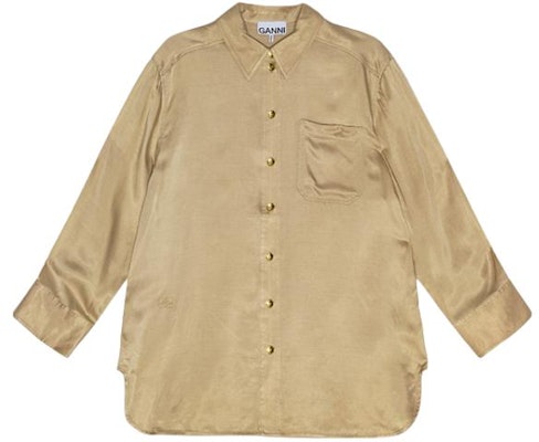 (W) 가니 SS24 오버사이즈 포인트 칼라 롱슬리브 셔츠 여성 사파리 옐로우 F9173883 Buy (W) 가니 SS24 오버사이즈 포인트 칼라 롱슬리브 셔츠 여성 사파리 옐로우 F9173883