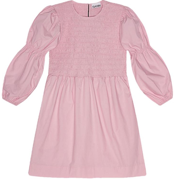 women-ganni-ss-24-puff-sleeve-ruched-long-sleeve-dress-women-in-bleached-lilac-f9730038