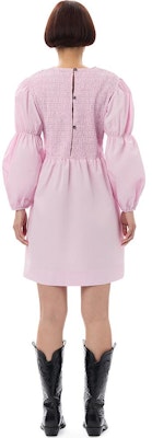 (W) GANNI SS24抽绉泡泡袖长袖连衣裙 女装 漂白丁香色 F9730038 Shop (W) GANNI SS24抽绉泡泡袖长袖连衣裙 女装 漂白丁香色 F9730038