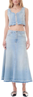 (W) GANNI SS24 女士洗染現代感牛仔長裙荷葉邊設計裙襬。 J1568091 Lookbook (W) GANNI SS24 女士洗染現代感牛仔長裙荷葉邊設計裙襬。 J1568091