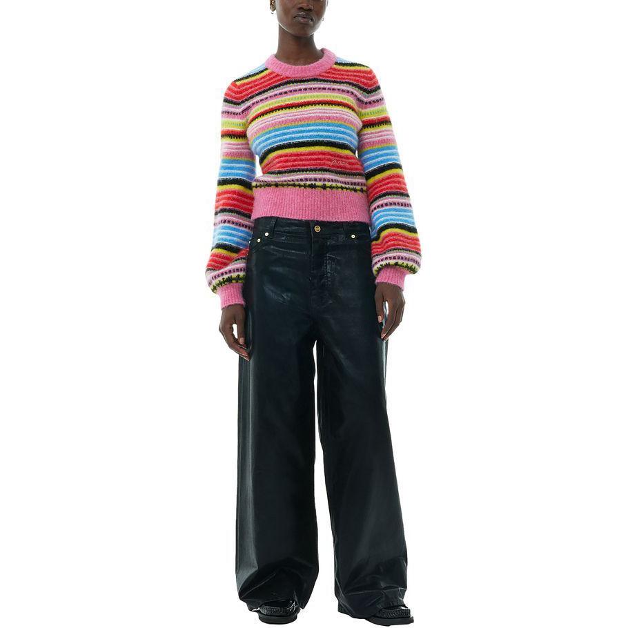 Lookbook (W) GANNI SS24 条纹泡泡袖针织毛衣 女士 多彩款 K2146999