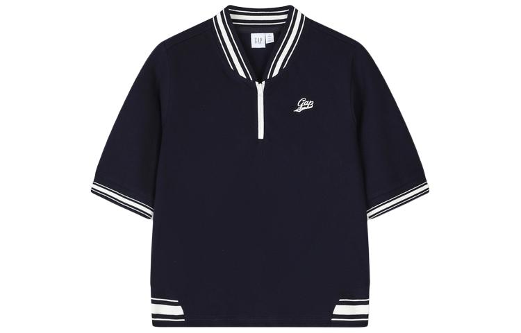 (Women) GAP Colorblock Baseball Collar Short Sleeve T-Shirt 873957