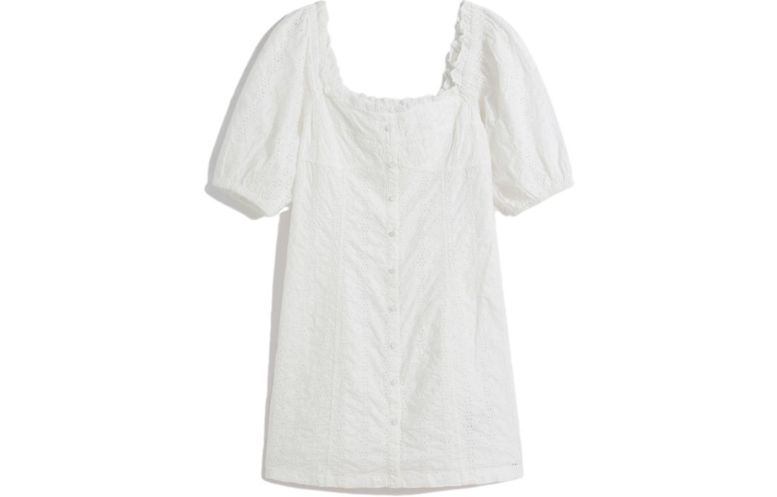 (Women) GAP French Lace Puff Sleeve Short-Sleeve Dress 549154